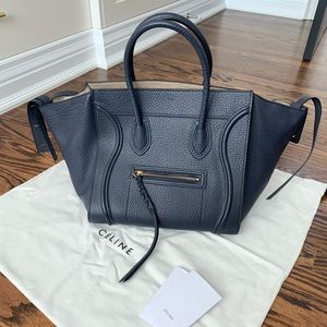 Celine Phantom Luggage calfskin bag in navy